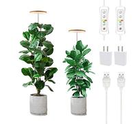 Yadoker LED Grow Light, Full Spectrum for Indoor Plants, Height Adjustable, Automatic Timer, Low Safe Voltage, Ideal for Large Plants