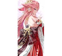 Yae-Miko-s135D Diamond Painting Kits genshin Impact Gift DIY Full Round Drill Rhinestone Cross Stitch Kits for Home Wall Decor 16x20 Inch Art Craft for Adults Kids