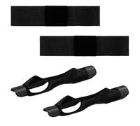 YAEGIMHT 4Pcs Golf GripTrainer Aid & Swing Correcting Arm Band, Grip Trainer Golf Club, Golf Training Aid for Correct Hand Position& Grasp, Grip Strength, Precision, Swing Skill (Black)