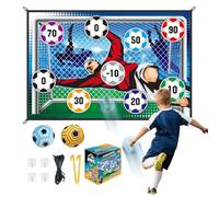 YAEGIMHT Soccer Ball Game Set, Football Game Set for Kids, Indoor Outdoor Soccer Goal Game Football Accuracy Exercise, Foldable Flannel Goals, Football Gifts for 3 4 5 6 7 8 9 10 Years Old Boys