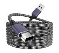 Yaekea 10FT Mini USB Cable Compatible with Garmin GPS, Canon/Nikon Camera, PS3 Controller, Blue Yeti Microphone, Texas Instruments Calculator, Gopro Hero, Dash Cam Two-Tone Braided Mini Cable