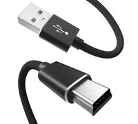 Yaekea 3.3FT Mini USB Cable Compatible with Garmin GPS, Canon/Nikon Camera, PS3 Controller, Blue Yeti Microphone, Texas Instruments Calculator, Gopro Hero, Dash Cam Black Braided Mini Cable