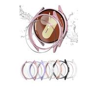 Yaekea 6+6 Pack Accessories Compatible with Samsung Galaxy Watch 7 Screen Protector Case 40mm + HD Ultra-thin Tempered Protective Film, Hard PC Bumper Waterproof Face Cover Set for Galaxy Watch 7 40mm