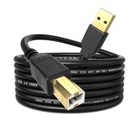 Yaekea USB A to USB 2.0 B Printer Cable Designed for HP Epson Canon Brother Dell Lexmark Xerox Samsung Oki USB Midi Cable for Scanner/Midi Keyboard/Digital Piano/DAC Decoders and More-6.6FT