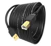 Yaekea USB A to USB 2.0 B Printer Cable Designed for HP Epson Canon Brother Dell Lexmark Xerox Samsung Oki USB Midi Cable for Scanner/Midi Keyboard/Digital Piano/DAC Decoders and More-20FT