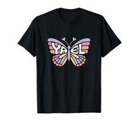 Yael Butterfly - Personalized Cute Name Word Art T-Shirt