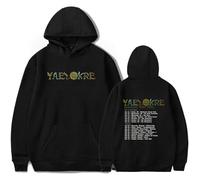 Yaelokre Foreword Europe Tour Merch Hoodie Long Sleeve Merch Unisex Pullover Sweatshirt For Fan (BLACK,XXL)