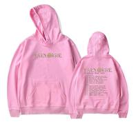 Yaelokre Foreword Europe Tour Merch Hoodie Long Sleeve Merch Unisex Pullover Sweatshirt For Fan (PINK,XXS)
