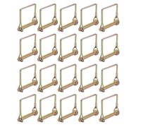 YaeMarine 20Pcs Square Shaft Locking Pin Wire Lock Pin Gold 5/16" x 2-1/4" | locking pins with square shaft, rust-resistant, secure locking fit, ideal for trailers, machinery, farm equipment, marine