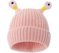 Yaepoip Monster Hat Kids, Cute Little Monster LED Knit Beanie, Glowing Little Monster Knit Hat, Glowing Monster Knitted Hat (Pink,one size)
