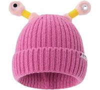 Yaepoip Monster Hat Kids, Cute Little Monster LED Knit Beanie, Glowing Little Monster Knit Hat, Glowing Monster Knitted Hat (Red,one size)
