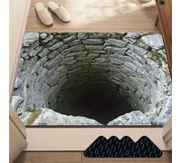 Yaepoip Optical Illusion Rug, 3D Rugs Optical Illusion, Rugs That Look Like A Hole with Secure Non-slip, Funny 3D Carpet To Prank (A,15.8 * 23.6in)