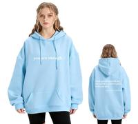 Yaepoip You Are Enough Hoodie, Dear Person Behind Me Hoodie, The Hope Hoodies to the Person Behind Me (Blue,L)