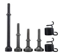 YaeTek 4pcs 0.401'' Shank Air Hammer Bits Set with 2pcs Springs, Alloy Steel, for 150mm, 190mm, 250mm Pistol Hammers and Air Shovels