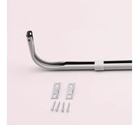 Yafa Home Fashion Heavy Duty Single Standard Adjustable Curtain Rod Hardware Included (White, 18"- 28")