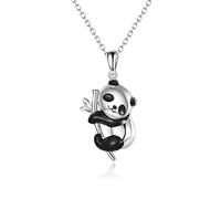 YAFEINI Animal Necklace Gifts Sterling Silver Red Panda/Axolotl/Panda/Llama Pendant Necklaces Cute Animal Jewellery for Women Girls Christmas Gifts
