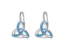 YAFEINI Celtics Earrings 925 Sterling Silver Triangle Irish Celtic Knot Dangle Earrings Jewellery Gifts for Women Teen Girls Mother Daughter