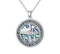 YAFEINI Compass Necklace 925 Sterling Silver Mountain Compass Camper Christmas Inspiration Gifts Jewellery for Women Mother Mom