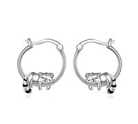 YAFEINI Cute Animal Earrings Sterling Silver Elephant/Sloth/Panda/Llama Alpaca/Penguin/Red Panda Earrings Jewellery Gifts for Women Girls
