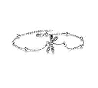 YAFEINI Dragonfly Anklet Sterling Silver Dragonfly Ankle Bracelet Dragonfly Jewelry for Women Gifts