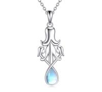 YAFEINI Gifts for Mum 925 Sterling Silver Mother and Daughter Necklace Mother's Day Birthday Pendant Jewellery for Mum Women (mother and 2 daughter moonstone)
