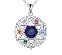 YAFEINI Hamsa/Unicorn/Evil Eye/Eye of Horus/Horse Necklace Sterling Silver Y Necklace Hamsa/Unicorn/Evil Eye/Eye of Horus/Horse Pendant Faith Jewellry Birthday Gifts for Women (lapis lazuli)