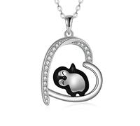YAFEINI Penguin Necklaces Penguin Gifts 925 Sterling Silver Penguins Jewellery for Women Sister