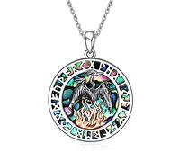 YAFEINI Phoenix Necklace for Women 925 Sterling Silver Nirvana Rebirth Phoenix Pendant Necklace Viking Phoenix Jewellery Gifts