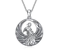 YAFEINI Phoenix Necklace Gifts for Women Sterling Silver Phoenix Rising Bird Pendant Jewellery for Girls Mom Daughter (Phoenix necklace)
