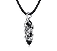 YAFEINI Saint Michael Necklace Sterling Silver St Michael the Archangel Pendant Necklace Catholic Jewellery Religious Gifts for Men