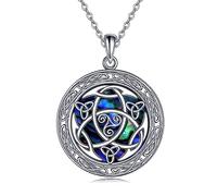 YAFEINI Viking Necklace for Women Men 925 Sterling Silve Celtic Knot Pendant Necklace Good Luck Irish Vintage Viking Jewellery Gifts (Celtic Knot Necklace)