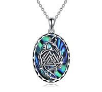 YAFEINI Wolf Necklace Celtic Wolf Pendant Necklace 925 Sterling Silver Celtic Jewelry for Women Man