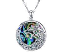 YAFEINI Wolf Necklace for Women 925 Sterling Silver Celtic Wolf Pendant Necklace Norse Mythology Viking Wolf Jewellery Gifts for Men (Wolf Necklace)