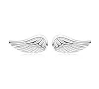 YAFEINI Womens Mens Angel Wings Stud Earrings Sterling Silver Small Wing Earrings Studs Jewellery for Women Girls