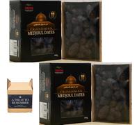 Yaffa Delicious and Juicy Medium Medjool Dates 900g - All-Natural, No Added Sugar, Sustainably Grown Palestinian Dates - Perfect for Ramadan, Snacking, Cooking, and Gifting (2 Boxes)