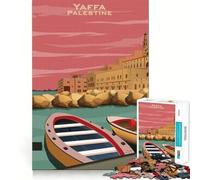 Yaffa Palestine Poster 1000 Piece Puzzle For Teenagers Mind Skill Play Laser Cut for Flawless Fit Relaxing Indoor Group Activity (38x26cm)