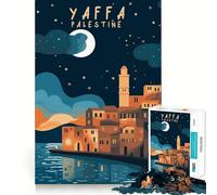 Yaffa Palestine Poster Art 1000 Piece Jigsaws for Adults Brain Sharp Game Smooth Burr Free Surface Fascinating Hobby for Idle Moments (38x26cm)