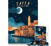 Yaffa Palestine Poster Art Jigsaw Puzzle 1000 Piece for Teenagers Focus Training Peaceful Escape Tight Join Thoughtful Gift (38x52cm)