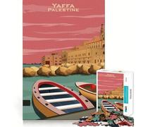Yaffa Palestine Poster Jigsaw Puzzle1000 Pieces Brain Boosting Play Zero Gap Cozy Indoor Entertainment for All (50x75cm)