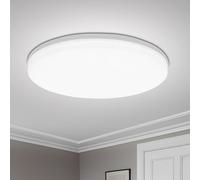 Yafido LED Round Bathroom Ceiling Light Fitting, 48W 4320LM, Cool White 6500K, IP44 Waterproof, 30CM Modern Ultra Bright Lighting Fixture 220V for Living Room Kitchen Roof Office