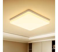 Yafido LED Square Ceiling Light Fitting 48W 4320LM, Warm White 3000K, IP44 Waterproof, 30CM Modern Ultra Bright Lighting Fixture 220V for Bathroom Kitchen Living Room Roof Office