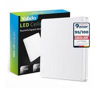 Yafido Ultra Slim LED Ceiling Lamp 48W 4320LM UFO Panel 6500K Cool White LED Ceiling Lamp for Living Room Bedroom Living Room Office Kitchen Balcony and Dining Room Non-Dimmable 30 x 30 x 4 cm