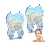 YAFIYGI 100Pcs Tooth Caps for Broken Tooth Mixed Sizes Dental Crowns Kit Temporary Teeth Covers Front Cap Adults Temporales Crown Repair for Smile Decoration White
