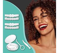 YAFIYGI 2 Pairs Snap on Dentures for Women & Men, Comfortable & Natural, Snap in Teeth for Missing Teeth, Confident Smile, 1 Count