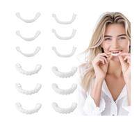 YAFIYGI 3 Pairs Fake Dentures Temporary Denture Teeth Snap-On Top and Bottom Teeth Covers for Men and Women Instant Confidence Smile Fix Easy-to-Use Fake Teeth for Missing or Broken
