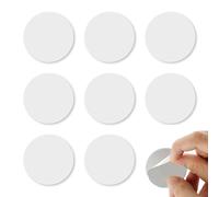 YAFIYGI 8 Pcs Adhesive Disk for Suction Cup Shower Suction Cup Adhesive Sticker Discs 80mm Circular Plastic Mounting Pads Heat Resistant Double-Sided Stickers Suction Items Coated Stick Pad Holder