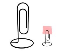 YAFIYGI Black Paper Stand for Desk Office Note Holder and Organizer Desktop Clip Holders for Bills Photos Typing Papers Picture Clips Giant Monitor and Paper Organization