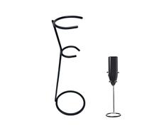 YAFIYGI Frother Stand Kitchen Milk For Coffee Stainless Steel Stand Fits for Multiple Types of Coffee Frothers - Heavy Duty Stand Ideal (Black)