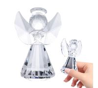YAFIYGI Guardian Angel Statue Small Crystal Guardian Angel Statue Glass Figurine Collectible for Home Decor Angel Figurines Beautiful Art Gift for Women Angelic Figurines and Statues