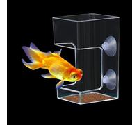 YAFIYGI Square Fish Feeder Box No Mess Aquarium Food Catcher Tank Accessories Feeding Tube Holder for Betta Fish Blood Worm Food Box for Turtle Tank and Aquarium Feeding Control